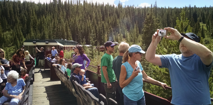 Family and Friends on board the Leadville Railroad